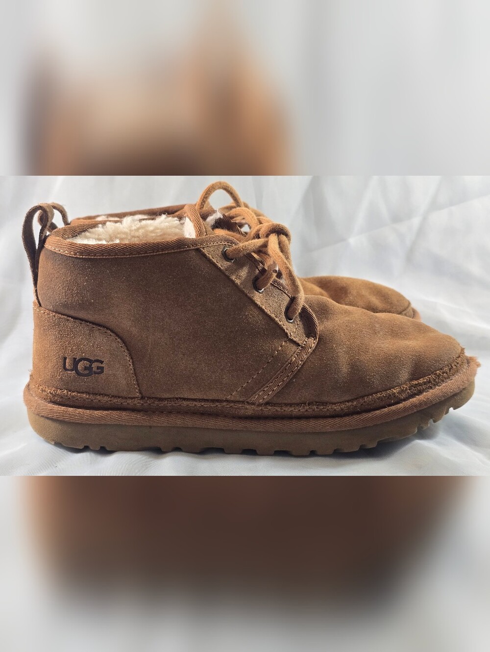 UGG Neumel Suede Chukka Boots Chestnut Brown Womens Size 7
